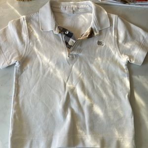 Burberry 4T white polo